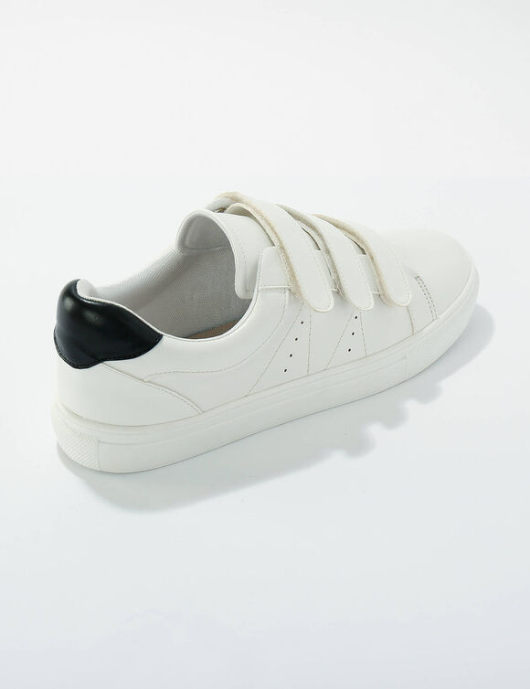 Tennis scratchées (blanc / noir) Tennis scratchées (blanc / noir)